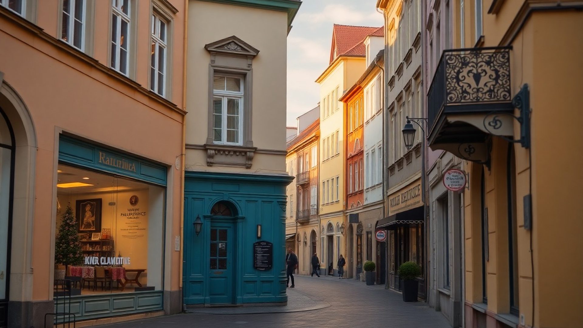 Pardubická ulice v odpoledním světle